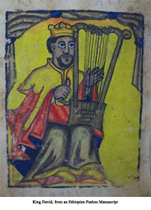 King David, from an Ethiopian Manuscript